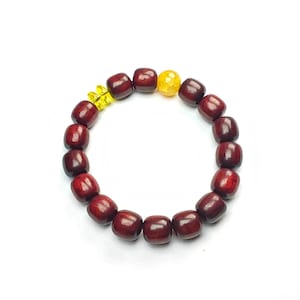 Handmade Tibetan Wrist Mala, Sandalwood Beads Bracelet,Wrist Prayer Bead,8&quot; Length