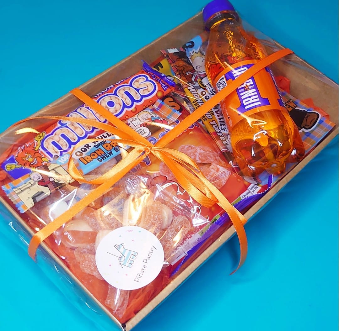 IRON BREW Gift HAMPER Sweet Shop Scottish Irn Bru Candy Pick & Mix