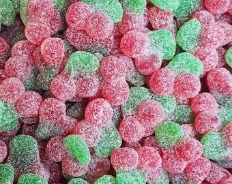 FIZZY TWIN CHERRIES Pick & Mix Vegan Candy Sweets Wedding Party Cherry Vegetarian