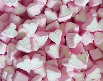 MINI HEART MALLOWS Pick & Mix Marshmallow Sweets Love Valentines Wedding Party