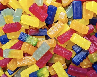 JELLY BUILDING BRICKS Pick & Mix Vegan Candy Sweets Kids Novelty Party