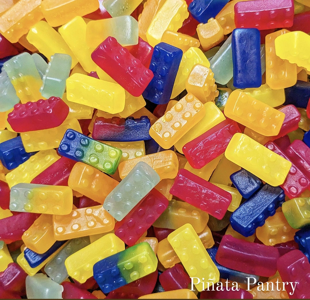 JELLY BUILDING BRICKS Pick & Mix Vegan Candy Sweets Kids Novelty Party