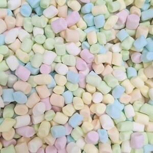 Sweetzone 1kg Halal Marshmallow Mix - Blue, White & Pink Retro Sweets, Party Bag Filler