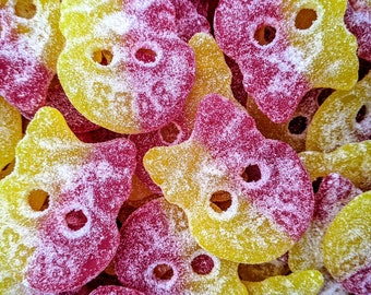 BUBS Big SOUR SKULLS Pick & Mix Vegan Candy Sweet Spooky Halloween Party Swedish