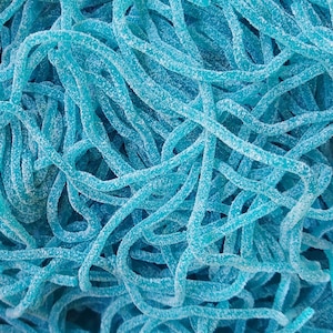 Sour BLUE RASPBERRY Spaghetti LACES Pick & Mix Candy Sweets Confectionery Party