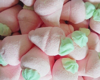 JELLY Filled STRAWBERRY MARSHMALLOWS Pick & Mix Candy Sweets Wedding Kids Mallow