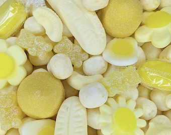 YELLOW COLOUR MIX Pick & Mix Sweets Candy Party Spring Theme Kids Childrens