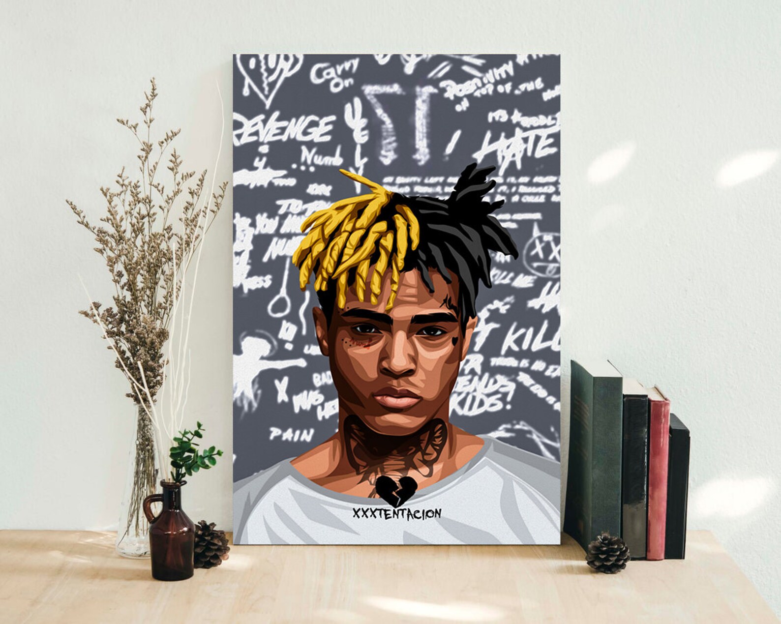 XXXTentacion Canvas Rapper Canvas Rolls Rip XXX Music Art Etsy