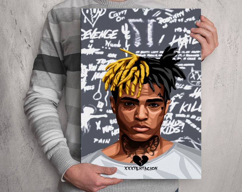 XXXTentacion Canvas Rapper Canvas Rolls Rip XXX Music Art Etsy