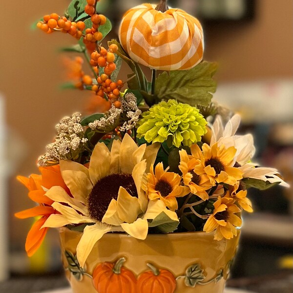 Faux Flower Arrangement Etsy