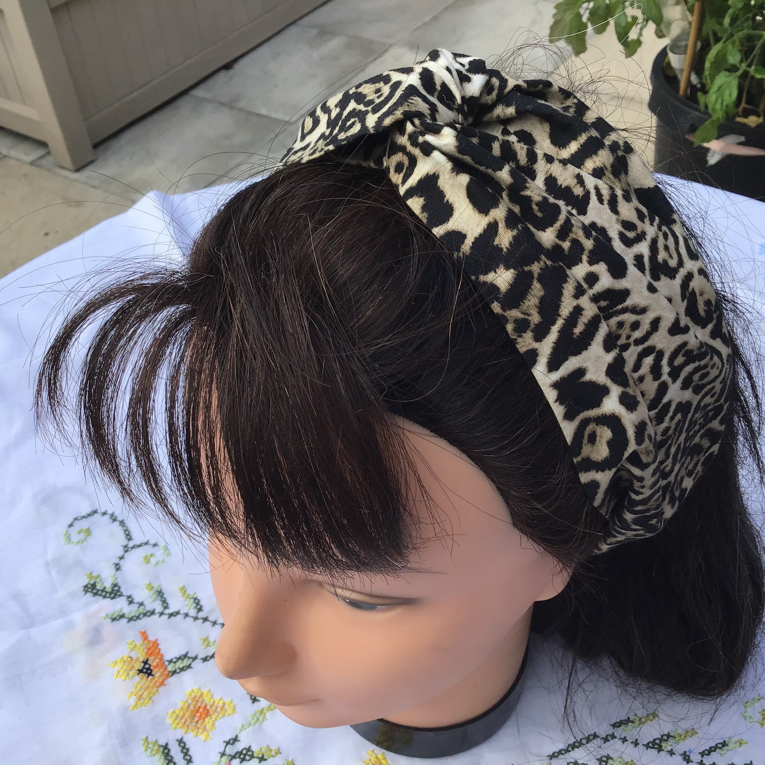Bandeaux Imprimé Léopard Head Wraps - Bandes à Pois à Nœuds Élastiques Vintage Hairband Pour Femmes Et Filles (4 Pièces