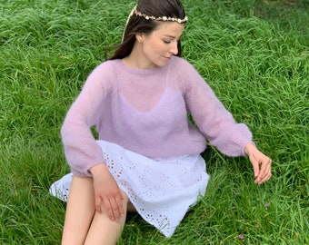 Mohair Jumper - Summer Sweater - Mohair Sweater - Handmade Sweater - Premium Quality - Made in the UK