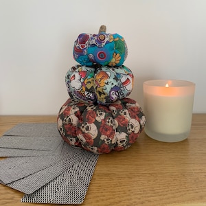 Fabric Pumpkin Kit - SPOOKY EDITION- DIY Kit- Pumpkins Decoration - Halloween Decor- Autumn Decoration - Gift for Him - Gift For Her