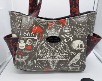 glossy bag Michael Angelo shopperbag hand made upcycling. devils Big bag