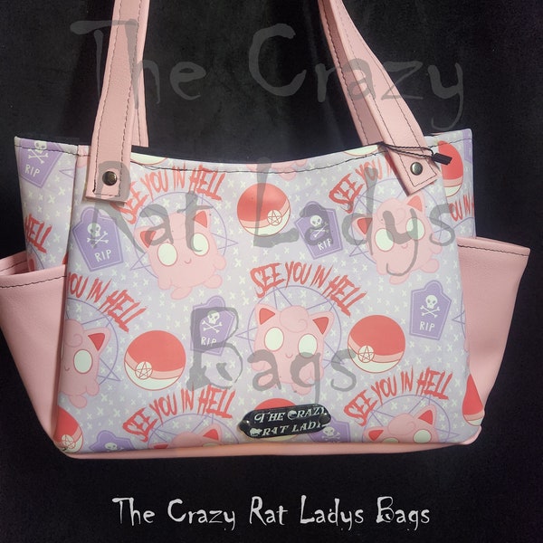 Pink hell | shoulder  bag || purse | hand made