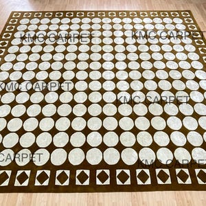 Premium quality hand tufted rug in gold & beige color | NZwool viscose rug | ideal for living room and bedroom | personalised rug