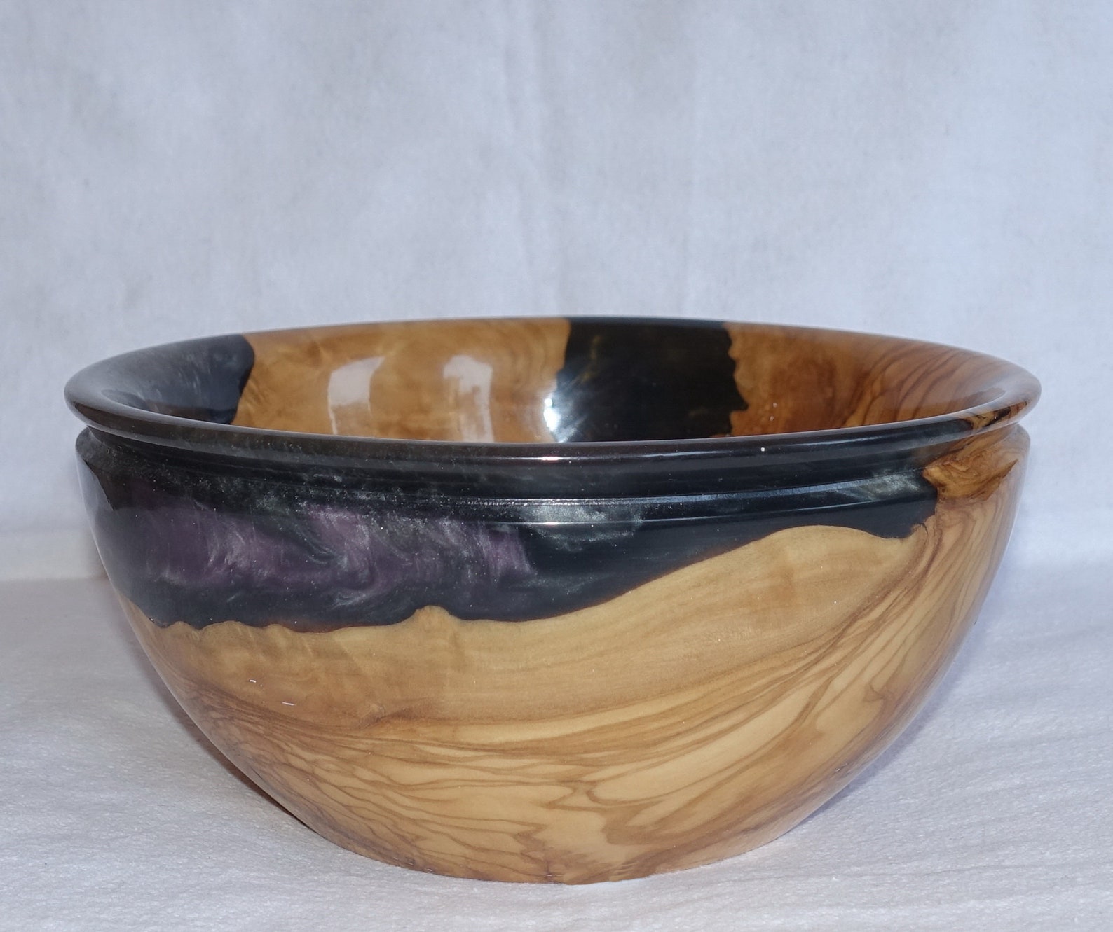 Decorative Bowl Olive Wood dark purple from marsh green Etsy