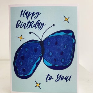 Cartão de feliz aniversário borboleta