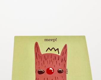 Meep! The cute little creature card