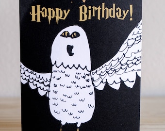 Hedwig says "Happy Birthday!"