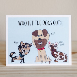 Wie laat de honden uit, pupkaart