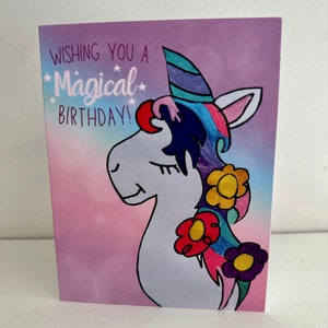Magical Unicorn Birthday Card