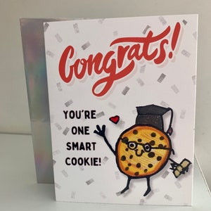 ¡Felicitaciones! Tarjeta de graduación de galletas inteligentes