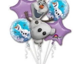 OLAF Balloon BOUQUET Kit - Party Supplies Decorations Foil Mylar Balloon - 5pc