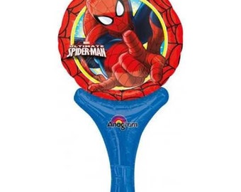 12" SPIDERMAN INFLATE-A-FUN Mini Shape Balloon (Air-Fill Only) - Party Supplies Decorations Foil Mylar Balloon