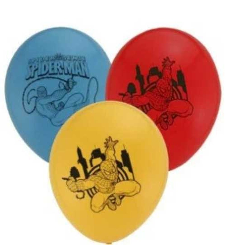 Party Brands 11" SPIDER SENSE SPIDERMAN Latex Assortment • Party Supplies Decorations Balloon - Pack of 5 Balloons 99253-ET