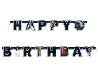 6.5ft STAR WARS CLASSIC jointed happy birthday banner