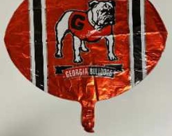 18" UNIVERSITY OF GEORGIA Bulldogs Orange Football Balloon - Party Supplies Decorations Foil Mylar Balloon