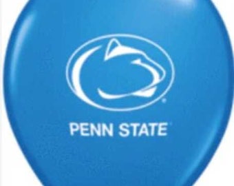 11" PENN STATE NITTANY Lions Latex Balloons • Party Supplies Decorations Balloon - Pack of 6