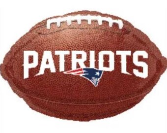 18" NEW ENGLAND PATRIOTS Brown Football Balloon - Party Supplies Decorations Foil Mylar Balloon