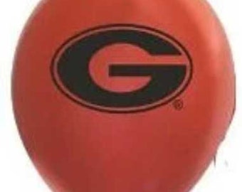 11" GEORGIA BULLDOGS Latex Balloons • Party Supplies Decorations Balloon - Pack of 6