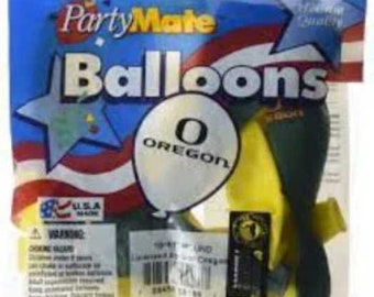 11" OREGON DUCKS Latex Balloons • Party Supplies Decorations Balloon - Pack of 6