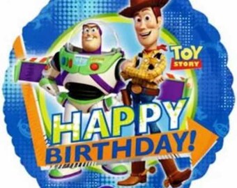 18" BUZZ and WOODY BIRTHDAY Balloon - Party Supplies Decorations Foil Mylar Balloon