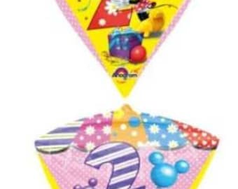 15 inch MINNIE MOUSE Cubez AGE 2 Balloon - Party Supplies Decorations Foil Mylar Balloon