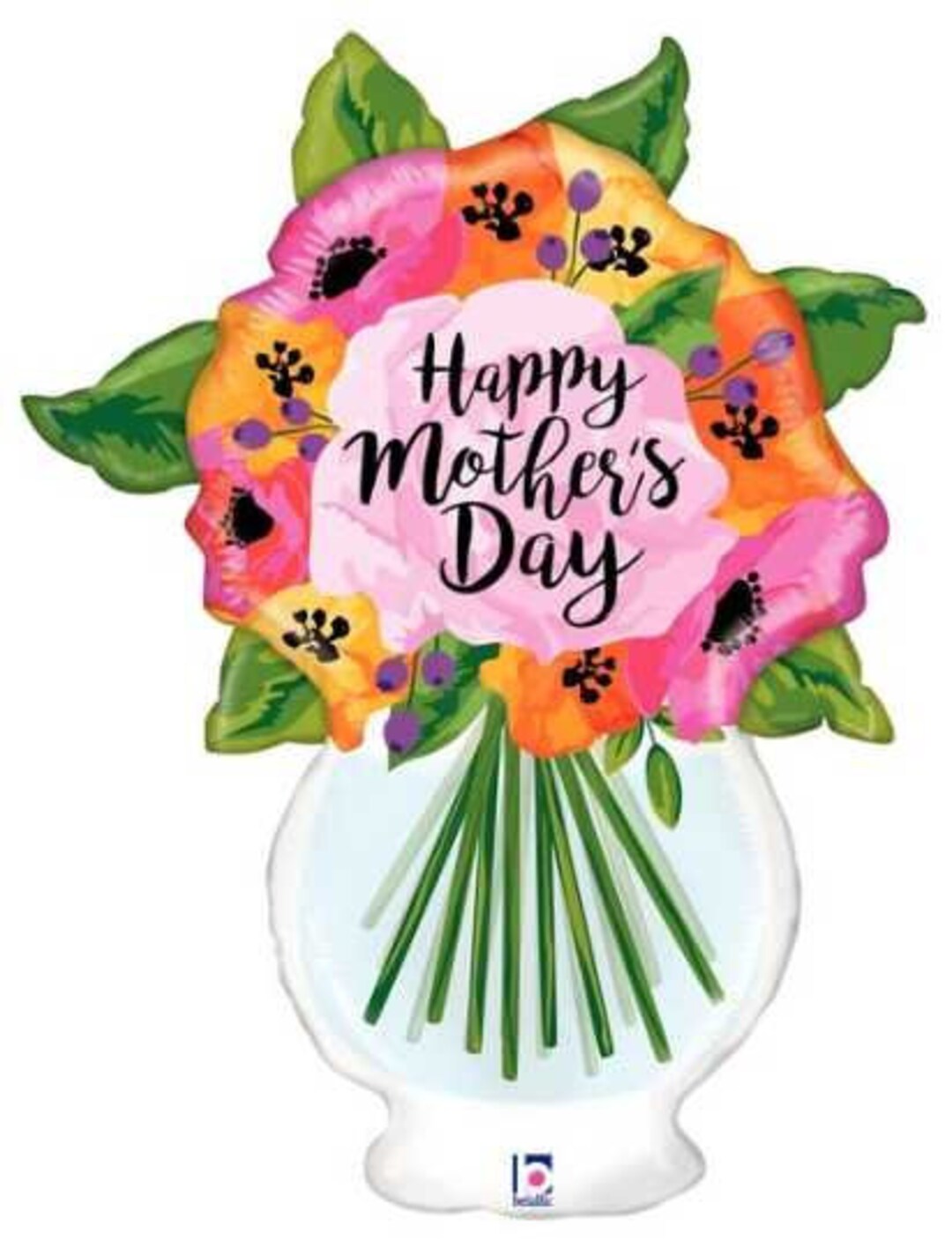 37" HAPPY MOTHERS Day Flower Vase Balloon - Party Supplies Decorations ...