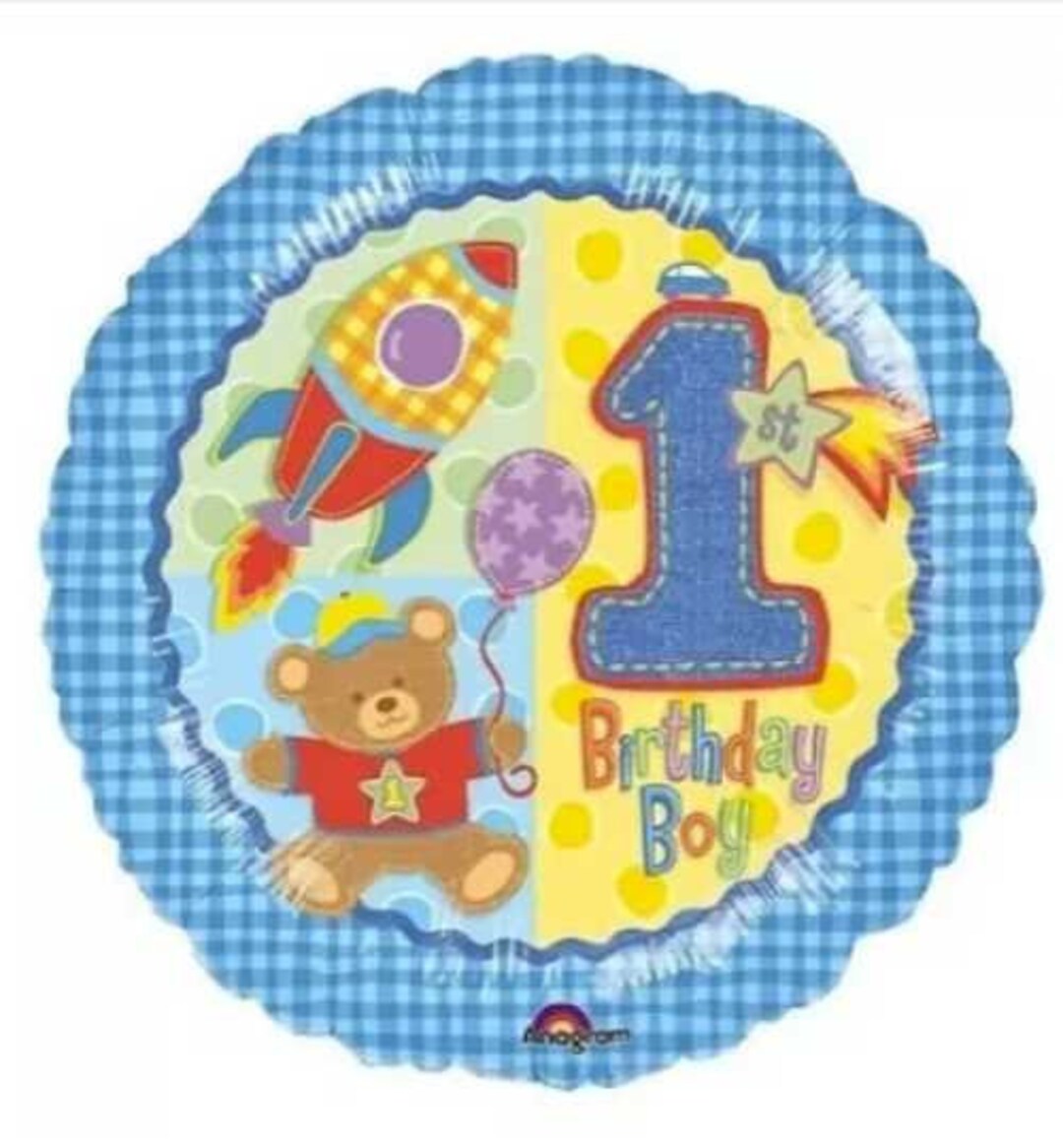 18" 1ST BIRTHDAY BOY Balloon - Party Supplies Decorations Foil Mylar ...
