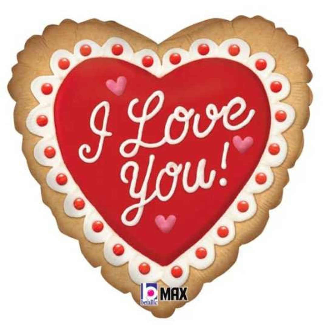 18" I LOVE YOU COOKIE Balloon - Party Supplies Decorations Foil Mylar ...