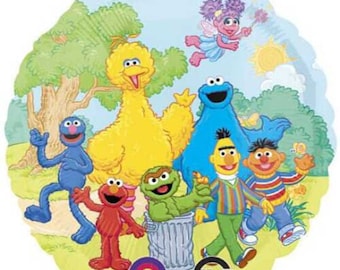 18" Sesame Gang - Party Supplies Decorations Balloons