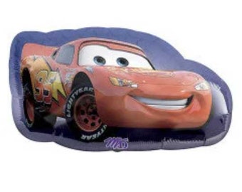 30" LIGHTNING MCQUEEN Balloon - Large Shape Foil Mylar Balloon - Party Supplies Decorations Foil Mylar Balloon