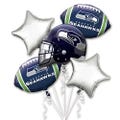 Seattle Seahawks - Football SUPER BOWL 60 Party Balloon Bouquet Kit - Party Supplies Decorations - 5PC