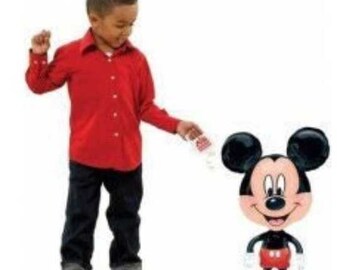 30" AIRWALKER Balloon BUDDIES MICKEY Balloon - Large Shape Foil Mylar Balloon - Party Supplies Decorations Foil Mylar Balloon