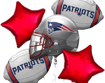 New England Patriots - Football SUPER BOWL 60 Party Balloon Bouquet Kit - Party Supplies Decorations - 5PC