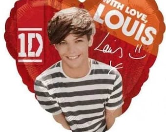 18" LOUIS TOMLINSON ONE Direction Balloon - Party Supplies Decorations Foil Mylar Balloon