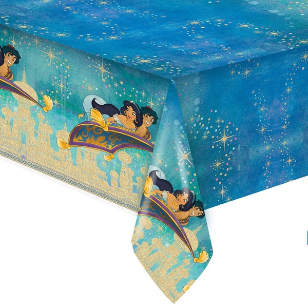 Aladdin Plastic Tablecover 54 inch X 84 inch - Party Supplies Decorations