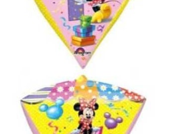 15 inch MINNIE MOUSE Cubez AGE 1 Balloon - Party Supplies Decorations Foil Mylar Balloon