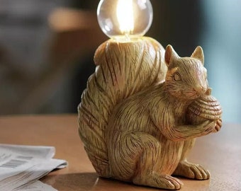 Table Desk Lamp Home Decor Animal Cute Squirrel